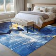 thumbnail image 5 of Gold Blue Sky Large Area Rugs for Bedroom Living Room, Soft Non Slip Carpet Bedside Rug, Abstract Vintage Oil Painting Art Rectangular Floor Cover Kitchen Accent Rug 5'x8' for Dining Room/Office, 5 of 9