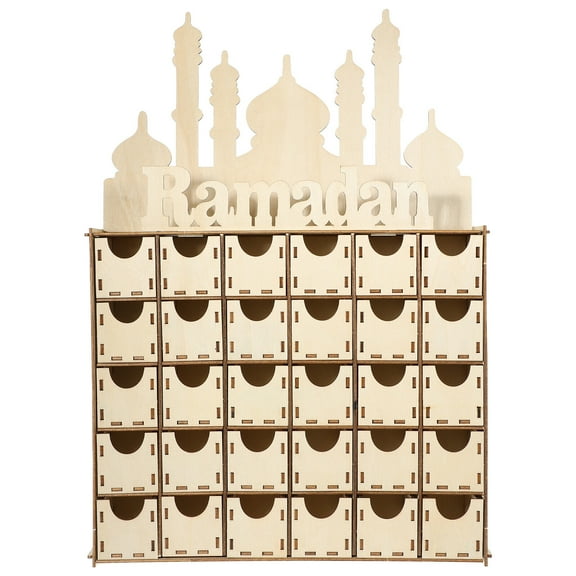 Ramadan Advent Calendar Ramadan Decorations Wooden Countdown Calendar DIY Ramadan Wood Calendar