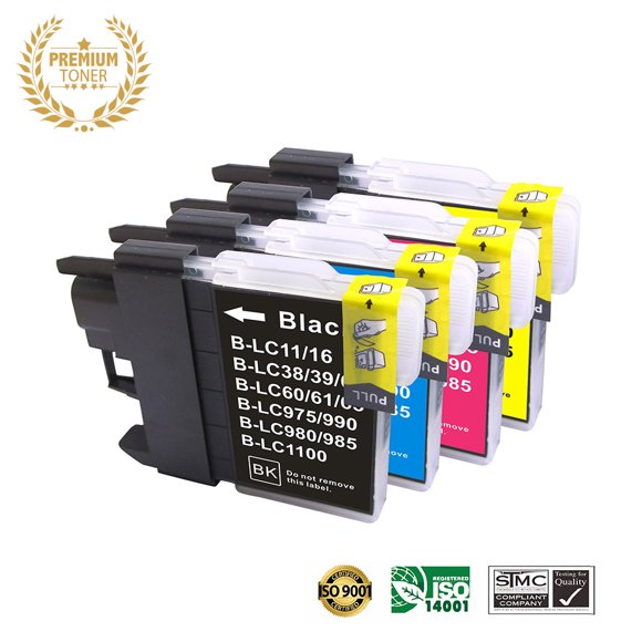 Ultra Ink™ 4 COLORS COMBO - Brother Printer LC61 BK/M/Y/C Inkjet Cartridge Online Only!