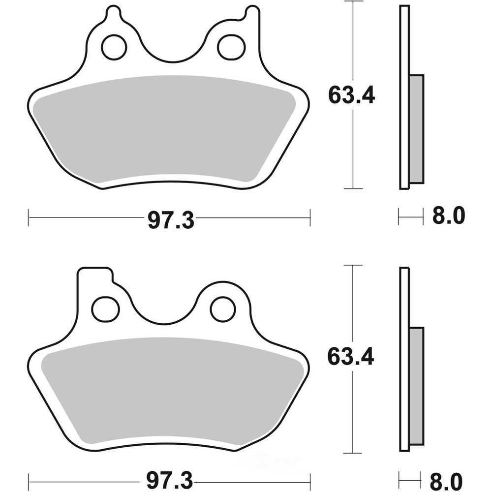 Brembo 07HD16SA PRIME Powersports Sinter SA