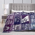 thumbnail image 6 of Chicken Blanket , Cute Chicken Themed Design Printed Purple Throw Blankets , Chair Sofa, Warm Soft Cozy Blanket 60x50, 6 of 6