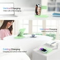 thumbnail image 4 of Wireless Charger for iPhone,3 in 1 Wireless Charging Station for iPhone 17 16 15 14 13 12 11 Pro Max Plus XS XR X 8,for iWatch 9 8 7 6 5 4 3 2 SE,for AirPods 3 2 Pro,Light Green,No Adapter, 4 of 6