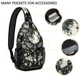 thumbnail image 2 of Golden Sun and Crescent Moon Sling Bag Gothic Starry Night Chest Bag Anti-Theft Design & Spacious for Hiking, Climbing, Outdoor Adventures, 2 of 5