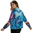 thumbnail image 3 of COEQINE Womens Zip Up Sweatshirt Jacket Relaxed Fit Fall Trendy Bomber Jacket with Pocket, Long Sleeve Cropped Coat Sweatshirts Baseball Outerwear, Large, Dolphin Ocean Coral, 3 of 7