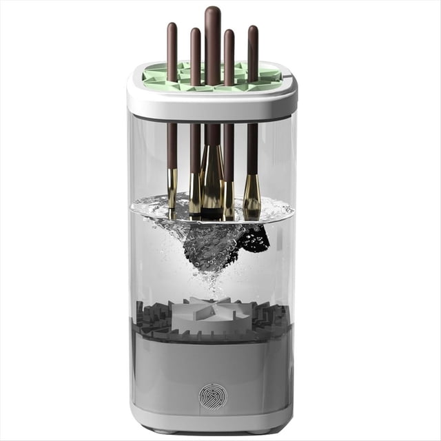 Máquina Limpiadora de Brochas de Maquillaje Eléctrica, Lavadora y Soporte Automático de Brochas de Maquillaje, Rápida y Eficiente para una Limpieza Profunda