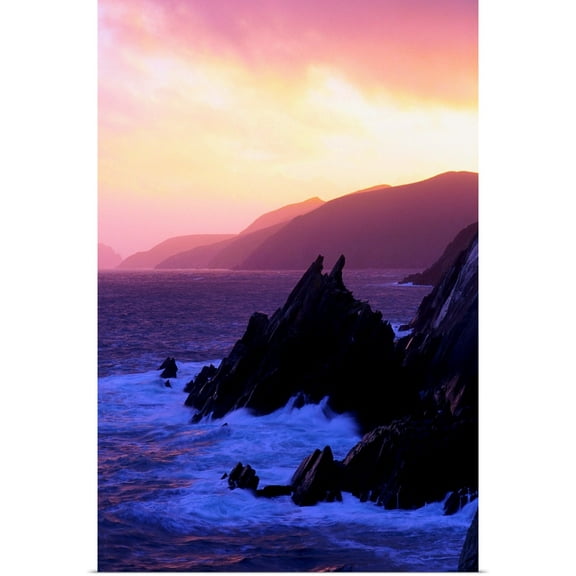 Great BIG Canvas | Rolled The Irish Image Collection Poster Print entitled Atlantic Coast on Dingle Peninsula, County Kerry, Ireland