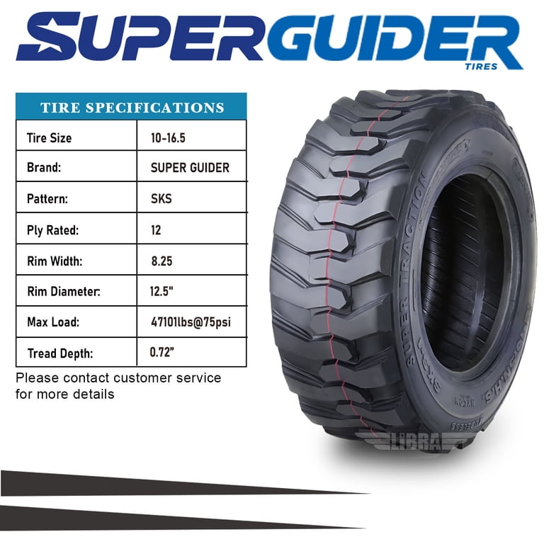 1 New Heavy Duty 12-16.5 12-Ply Skid Steer Tire 12 x 16.5 1 New Heavy Duty 12-16.5 12-Ply Skid Steer Tire 12 x 16.5