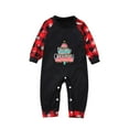 thumbnail image 3 of Odeerbi Matching Family Christmas Pajamas Sets Baby Plaid Romper Jumpsuits Xmas Patchwork Printed Loungewear Round Neck 2025 Long Sleeve Homewear Sleepwear Jammies for Baby, 3 of 5