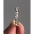thumbnail image 2 of Pear Cut Full Eternity Moissanite Stacking Band Ring, Pear Cut Wedding Band For Women, Minimalist Matching Eternity Band For Birthday Gift, 2 of 5