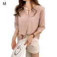 thumbnail image 1 of Qarigey Camisa a rayas Mujer Blusa de verano Cuello Suelta Top casual Prendas para la parte del cuerpo Rosado METRO, 1 of 7
