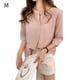 thumbnail image 1 of Qarigey Camisa a rayas Mujer Blusa de verano Cuello Suelta Top casual Prendas para la parte del cuerpo Rosado METRO, 1 of 7