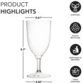 thumbnail image 2 of Party Essentials Disposable Hard Plastic One Piece 8 oz Wine Glasses, 40 Count, Clear, 2 of 6