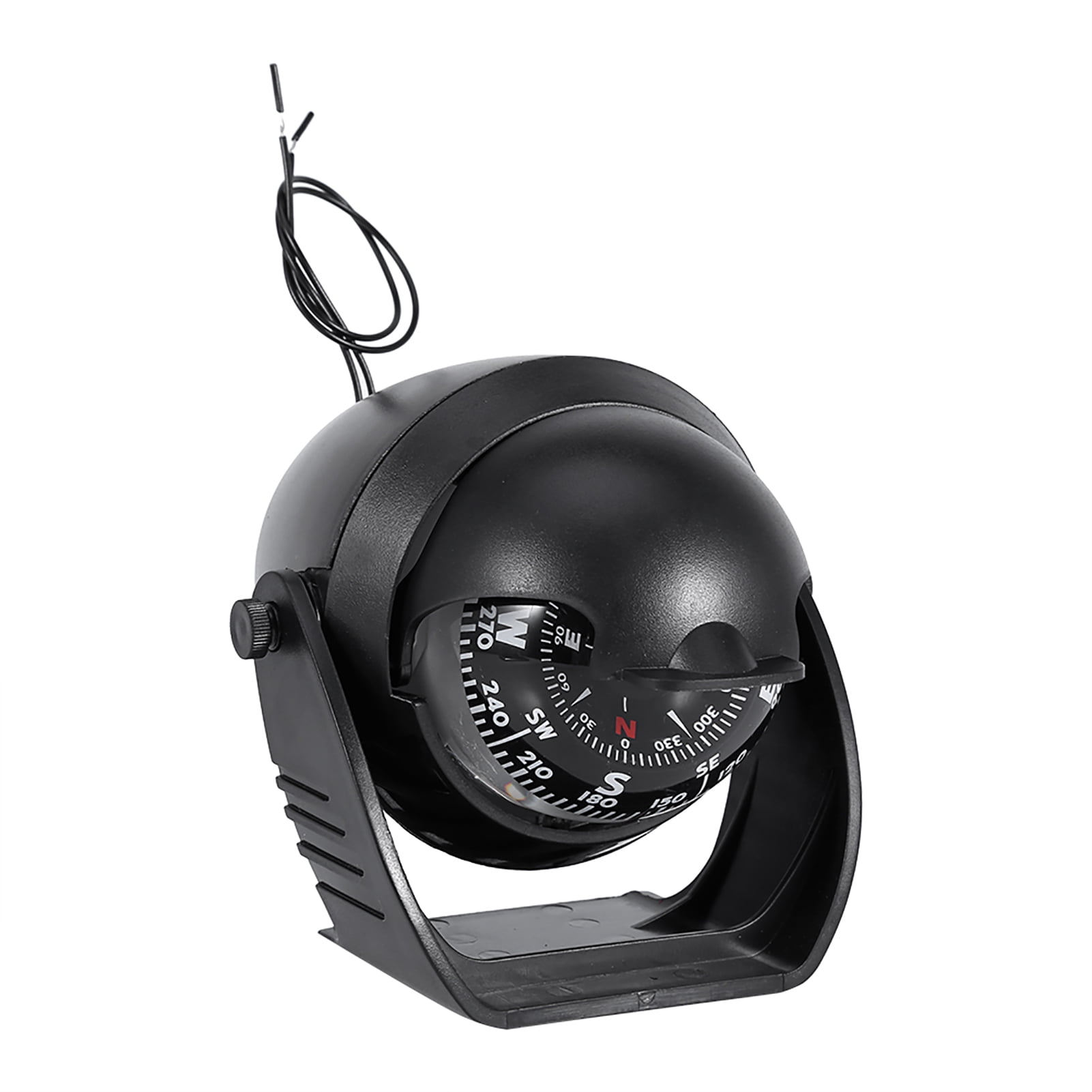 Adjustable Car/Boat Compass With Bright LED Light, Accurate Navigation, Corrosion Resistant