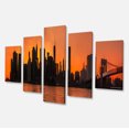 thumbnail image 2 of Silhouettes de Manhattan Panorama - Impression sur Toile Extra Grand, 2 of 3