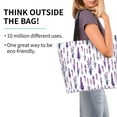 thumbnail image 2 of Bingfone Canvas Tote Bag for Women with Inner Pocket Aesthetic Cute Shopping Tote Bags Reusable Grocery Bags- Lavender Flowers, 2 of 8