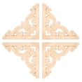 thumbnail image 1 of Corner Applique Decal,4Pcs European Style Wood Furniture Applique Corner Applique Tried and Trusted, 1 of 8