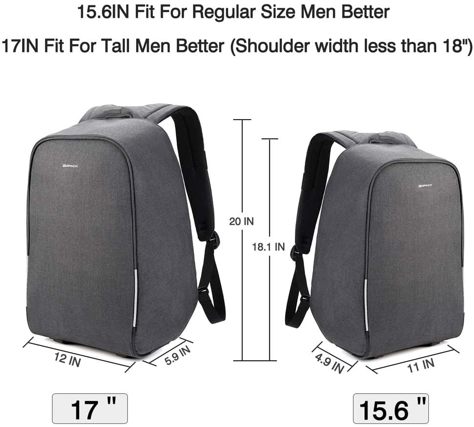 kopack 17 inch anti theft laptop backpack