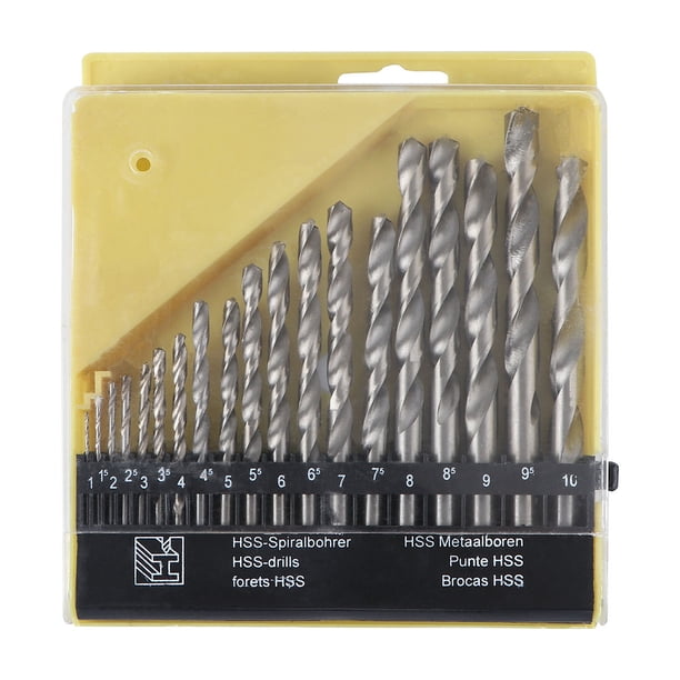 WEUVEB 19Ud Brocas De Acero Con Alta Dureza Y Resistencia Ideales Para Perforar Metal Madera Plástico