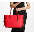 thumbnail image 4 of Michael Kors Gilly Drawstring Large Top Zip Tote Bright Red Saffiano Leather, 4 of 6