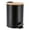 Black, variant on Green Trash Can with Bamboo Lid and Pedal, 2.5L Capacity