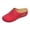 Red, variant on Womens Orthopedic Sandals Hollow out Mules Closed Round Toe Slip on Summer Slides Comfortable Platform Low Wedge Walking Shoes Beige Size 9