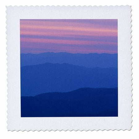 Clingmans Dome - 3dRose Sunset at Clingmans Dome Great Smoky Mtn National Park, North Carolina - Quilt Square, 10 by 10-inch