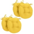 thumbnail image 1 of 16-inch Solid Twill Round Tufted Chair Cushions (Set of 4), 1 of 2