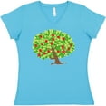 thumbnail image 3 of Inktastic Apples in Tree Women's V-Neck T-Shirt, 3 of 5