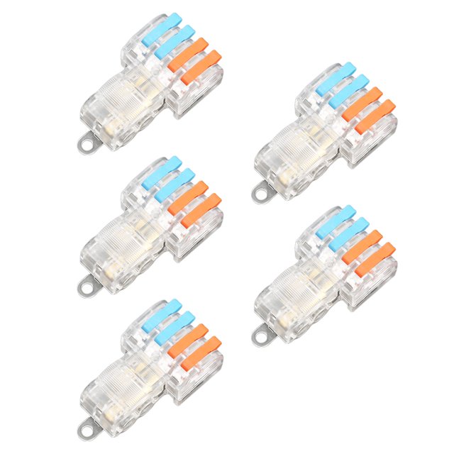 Conector De Cable Rápido, Bloque De Terminales De Cable Divisor De Contactos De Latón De Alta Conductividad 250 V 32 A 5 Piezas Para Iluminación