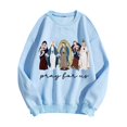 thumbnail image 5 of EHQJNJ Chandail en Molleton Graphique pour Femmes au Dos Mode Décontractée Manches Longues Col Rond Chandails en Molleton Imprimés Pull Sans Capuche Chandails en Molleton Brodés Chandail en Molleton Surdimensionné pour Femmes Rouge, 5 of 5