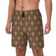 thumbnail image 1 of Balery Green and Pink Squares Bañador para hombre, shorts de playa de secado rápido con entrepierna y forro de compresión-XX-Large, 1 of 6