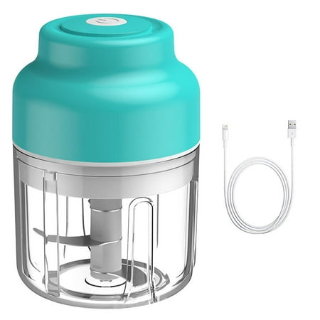 

Rinhoo Vegetable Chopper USB Electric Garlic Mincer Wireless Rechargeable Kitchen Grinder D3 250ml Blue