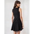 thumbnail image 5 of Sleeveless A-Line Mini Dress with Button Detail, 5 of 5