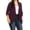 Plum, variant on Women's Plus Size Draped Neck Open Front Cardigan Jacket