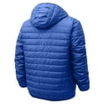 thumbnail image 4 of Men's Light Jacket Hooded Casual Short Winter Jacket Solid Color Hooded Zipper Warm Jacket, 4 of 4