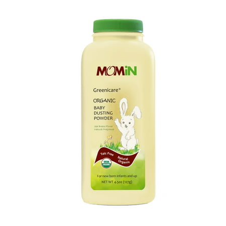 MOMiN USDA Organic Baby Dusting Powder, Talc-Free, with Calendula Extract & Vitamin E, 4.5