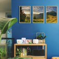 thumbnail image 4 of 3pcs/set Canvas Print Wall Art Sunset Over The Golden Mountain Forest Landscape Nature Wilderness Photography Realism Rustic Scenic Colorful Green For Living Room Bedroom Unframed, 4 of 4