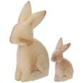 thumbnail image 2 of SHISUYAN 1 Pair DIY Painting Animal Decor Creative DIY White Embryo Rabbit Wood Crafts Lovely Workblank Animal Desktop Adornments DIY Drawing Unfinished Animal Model Decor for Home Office Store, 2 of 9