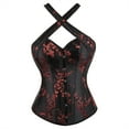 thumbnail image 1 of Grebrafan Corset Gothique Bustier de Mariée Haut Halloween Femme Noir 5TG, 1 of 5