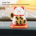 thumbnail image 2 of Fortune Cat, Solar Powered Adorable Swing Lucky Beckoning Fortune Welcoming Cat Home Car Decor(Blanco), 2 of 10