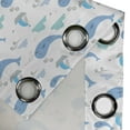 thumbnail image 5 of Ambesonne Whale Grommet Curtain, Marine Life Themed Design, 50" x 63", Pale Grey White and Blue, 5 of 6