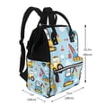 thumbnail image 2 of Balery Building Truck Mummy Backpack - Waterproof Twill Canvas, Large Capacity Diaper Bag with Multiple Pockets and Adjustable Straps, 2 of 6