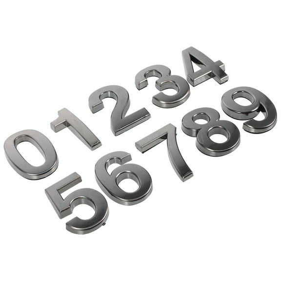 QIFULL 10Pcs Grey Decorative House Numbers for Outside Modern Design Door Sign