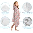 thumbnail image 7 of Pink Cartoon Unicorn Star Pattern Hooded Bath Towel，50"x30" for Ages 3 To 12 Kids, Quick Dry Lightweight Soft Microfiber Hood Beach Towel Cover Up for Kids, 7 of 7