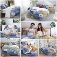thumbnail image 5 of 3 Piece Purple Dragonfly Duvet Cover Set Full Size, Microfiber Comforter/Quilt Cover with Corner Ties and 2 Pillowcases, Watercolor Spring Summer Floral All Season Soft Bedding with Zipper Closure, 5 of 8