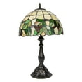 thumbnail image 4 of Dale Tiffany Geometric Resin & Art Glass Table Lamp in Dark Coffee/Green, 4 of 8