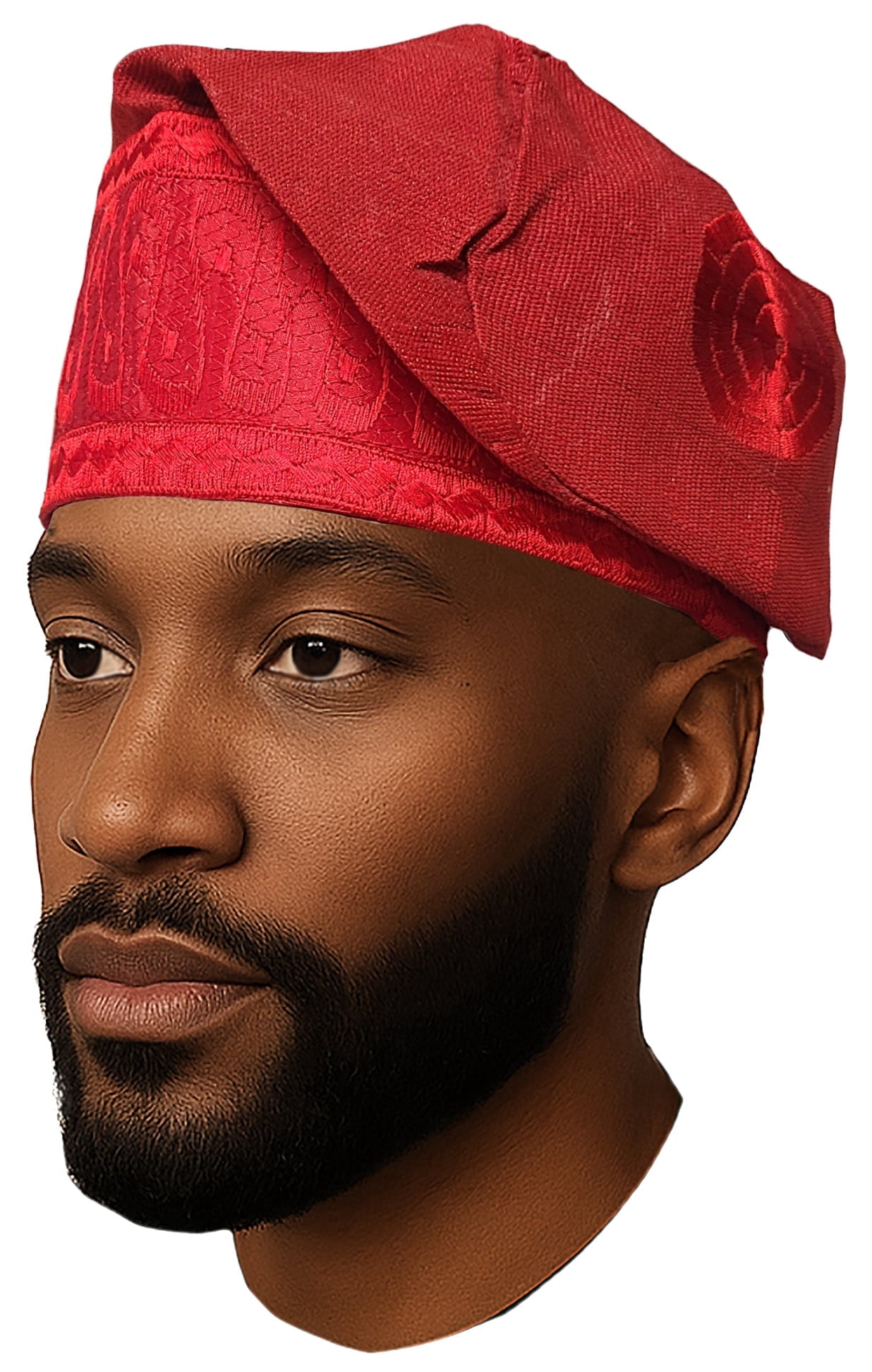 Maroon Wool Felt Igbo Cap African Fez Kufi Hat - Walmart.com
