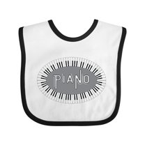 Inktastic Piano Keys Oval Boys or Girls Baby Bib