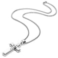 thumbnail image 3 of Collar Catolicos SacredGleam03 3Pzas Plata Collar Triple Cruz Dije 3x5.3cm Metal. High Monaco MXEEG-003, 3 of 5