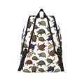 thumbnail image 3 of Naloa Canvas Backpack for Men Women Various Turtle Print Rucksack Casual Travel Daypack Large and Small Durable College Tote Satchel Bookbag for Teens, 3 of 8